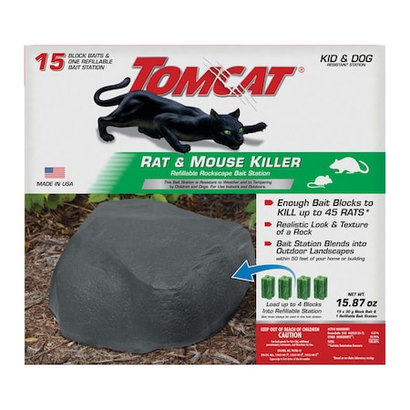 Rockscape Bait Station And Bait Blocks For Mice And Rats